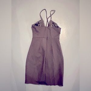 Slate grey bodycon cocktail dress